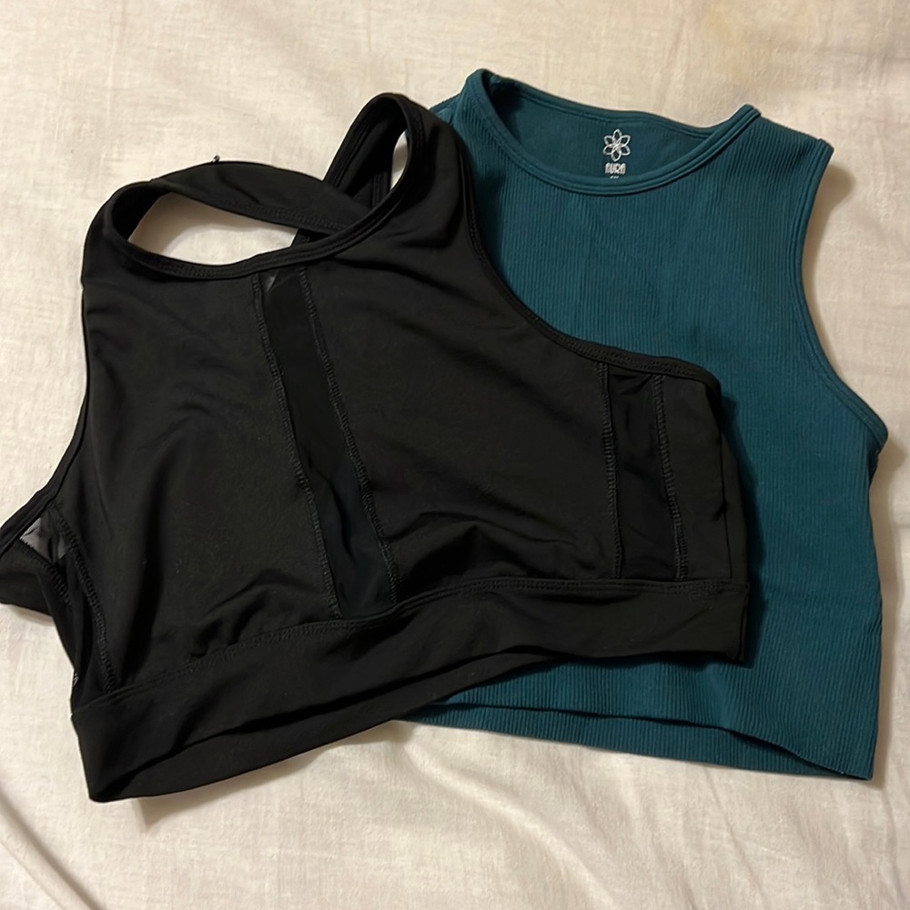 Two workout tops brand new never used